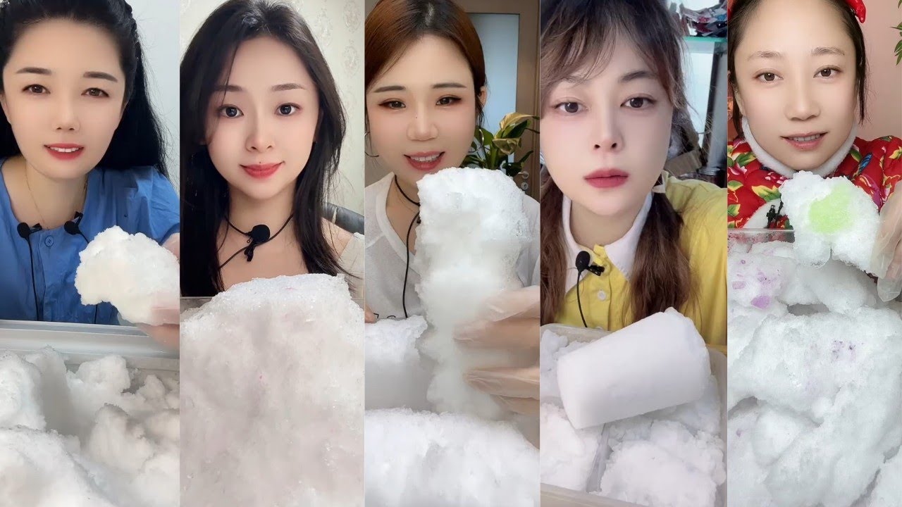 ASMR ICE EATING || FREEZER FROST EATING || SATISFYING SOFT CRUNCHY FROST BITES ASMR🧊 
