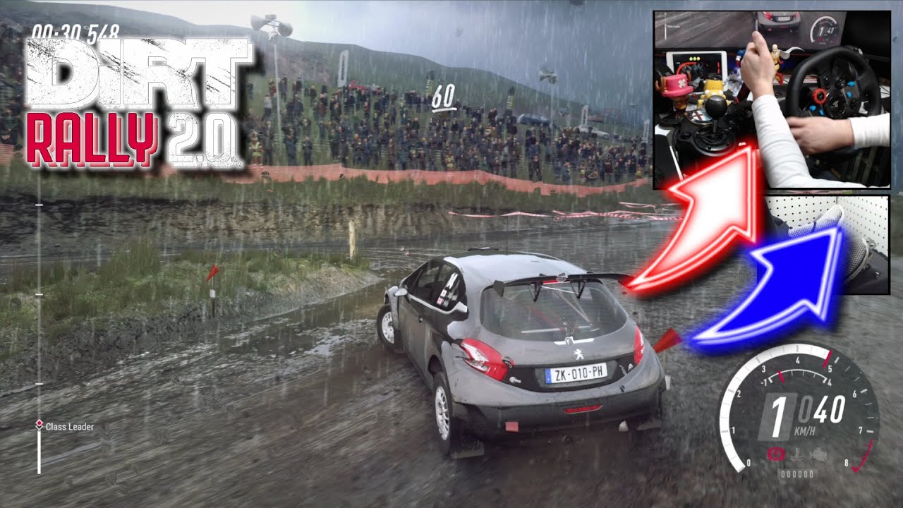 PEUGEOT 208 T16 Wales Heavy rain / Logitech G29 DiRT Rally 2.0 DLC