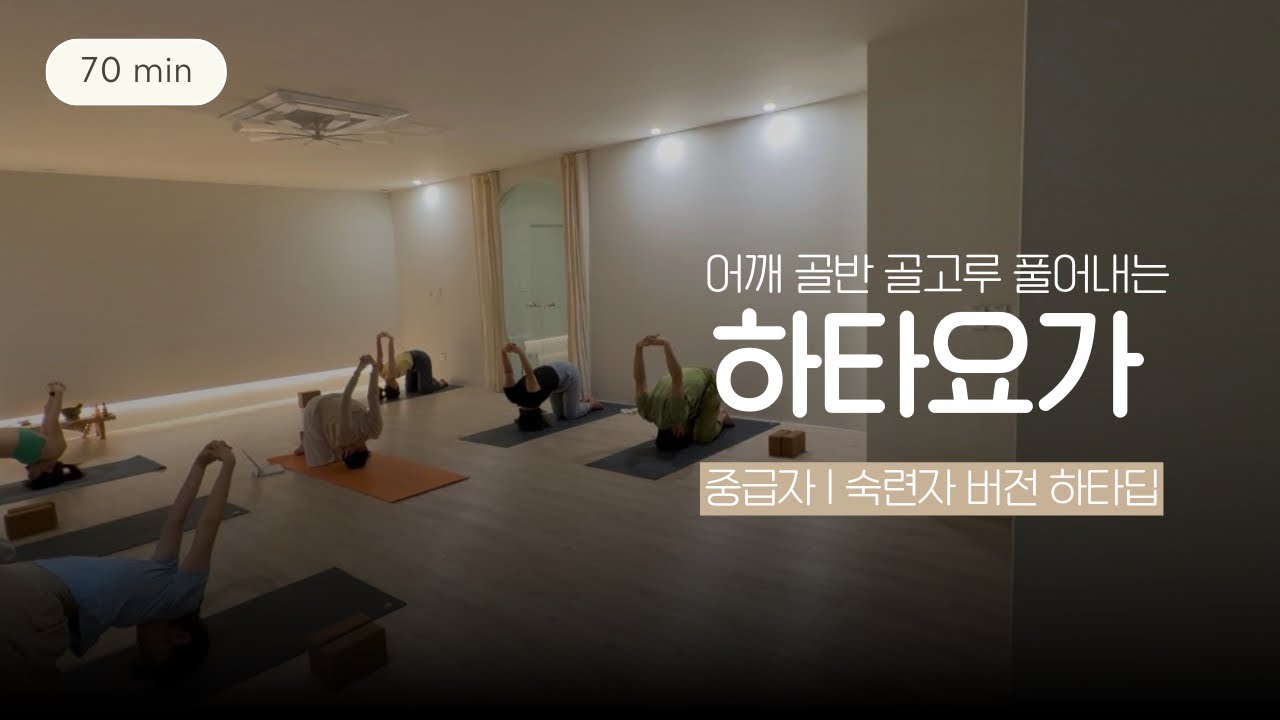 어깨 골반 골고루 풀어내는 하타요가 | 중급자 숙련자 버전 | 70분수련 |요가하루