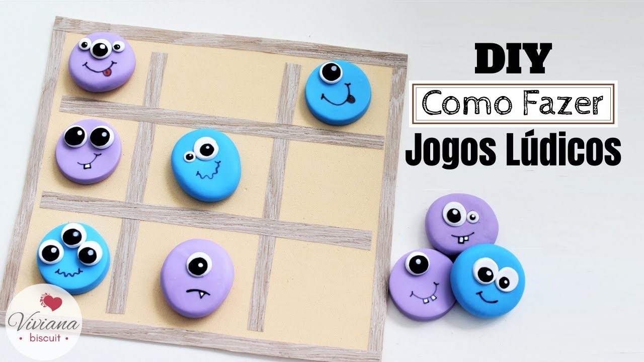 Jogo para fazer com as crianças na Quarentena - Viviana Biscuit / Jogo da velha de monstrinho