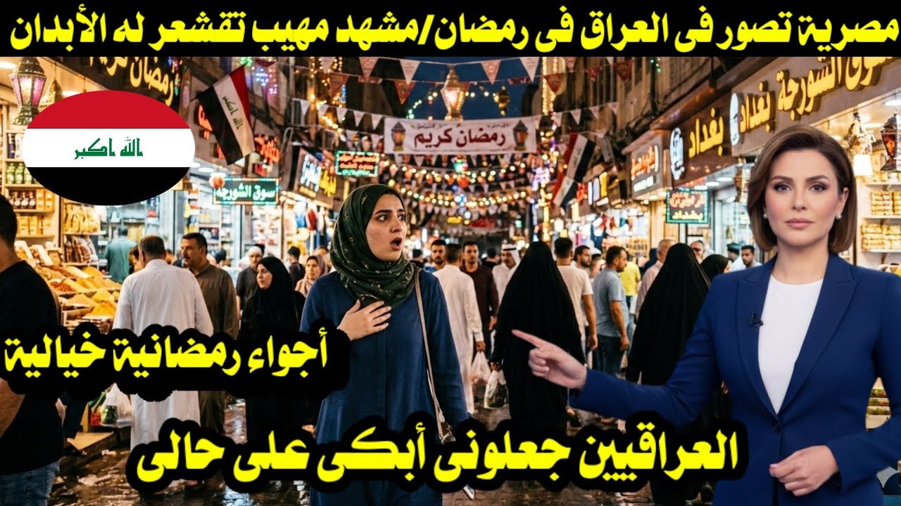 مصرية تصور فى العراق فى رمضان/ العراقيين جعلونى أبكى على حالى/ أجواء رمضانية خيالية 