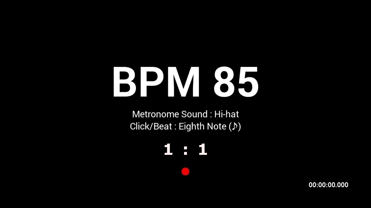 Metronome BPM 85 / Hi-hat / 8th