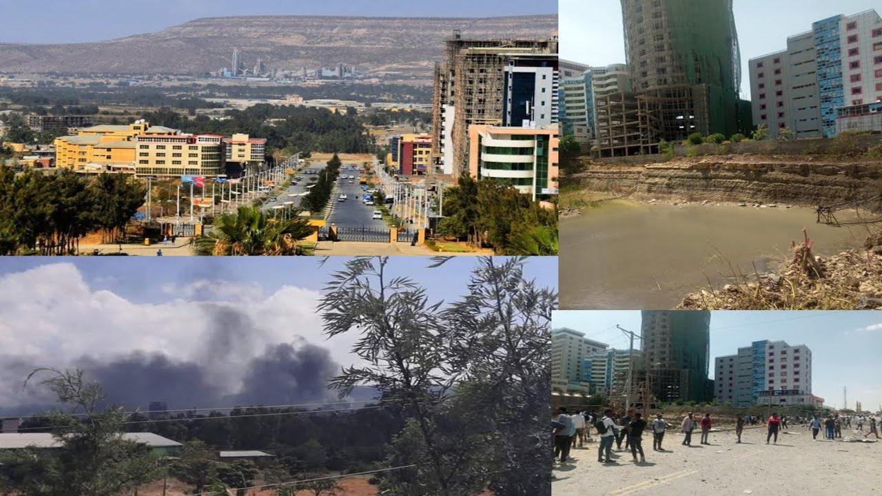 Footage of Ethiopia bombing Mekelle's city centre