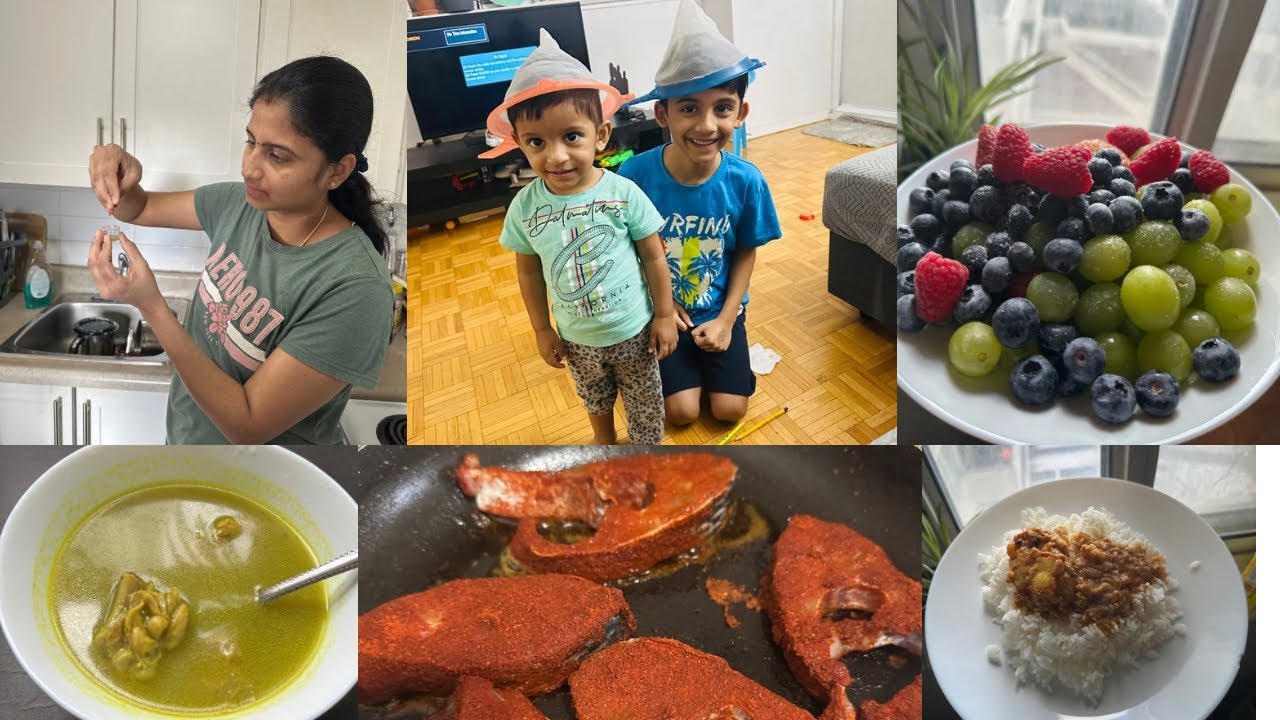 Sunday morning to afternoon vlog | Mom of 2 routine |cooked chicken soup , chicken fry,fish kulambu