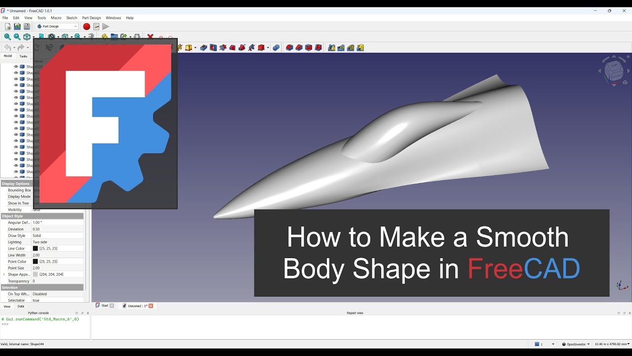 How to Make a Smooth Body Shape in FreeCAD