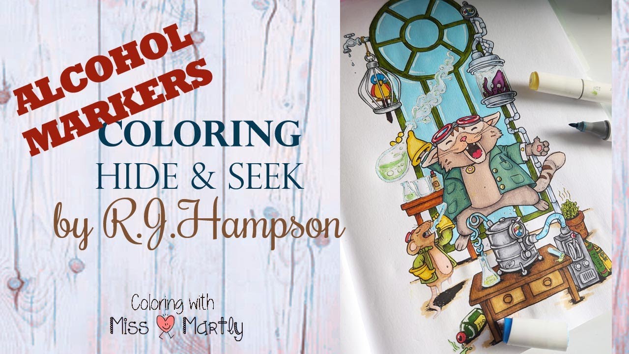 Coloring Hide & Seek b RJ Hampson | Invisibility potion with OHUHU Markers
