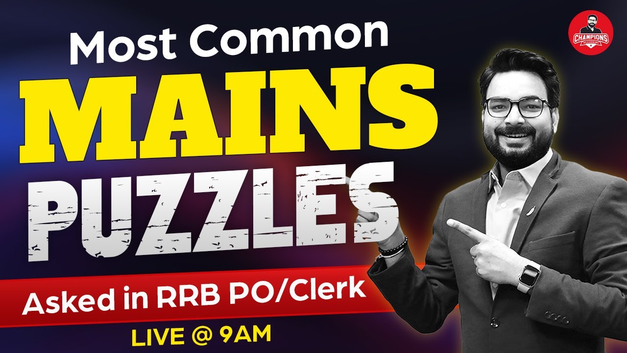RRB PO Mains 2024 | Most Common Mains Puzzles in One Class 🔥✅ |  Reasoning By Saurav Sir