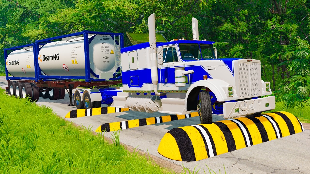 Trucks vs Speed Bumps SPECIAL #56 | BeamNG Drive - Long Video | BeamNG AMG