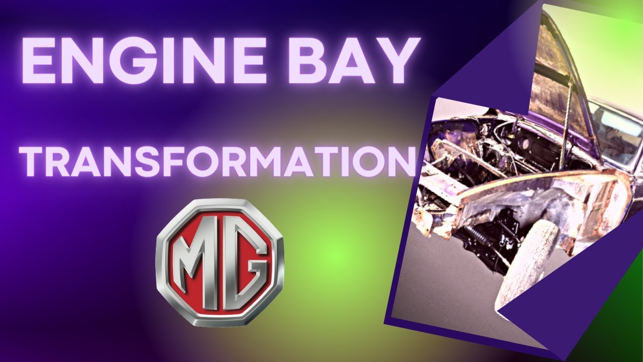 PAINTING the engine bay! LET'S SEE THAT PURPLE! -- MGB Resto Part 17 --