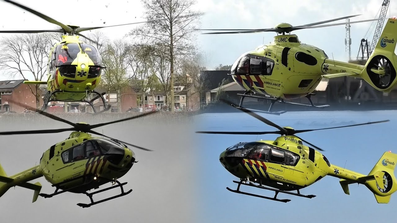 [MMT compilatie] Traumahelikopters Lifeliner 2 en 3 met spoed naar meldingen in Breda.