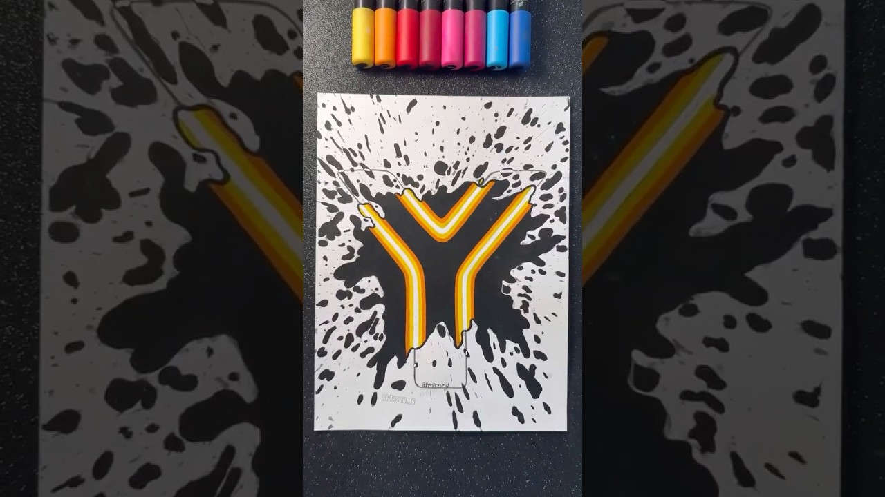 &ldquo;Y&rdquo; with Neon Lights for @yuckiyuni 🤩 || What letter should I Do Next? 🤔 #art #trend