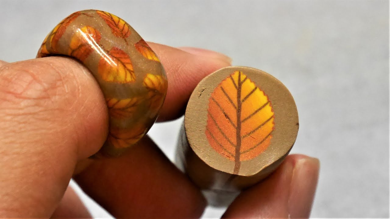 Making a Maple Ring with Polymer Clay _ 가을 단풍 반지 만들기 폴리머 클레이