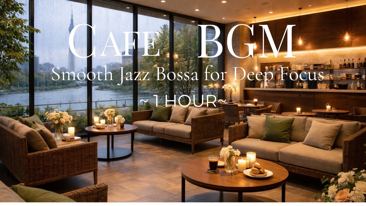 Rain Outside, Cozy Cafe Inside  Slow Piano Jazz & Bossa Nova Vibes