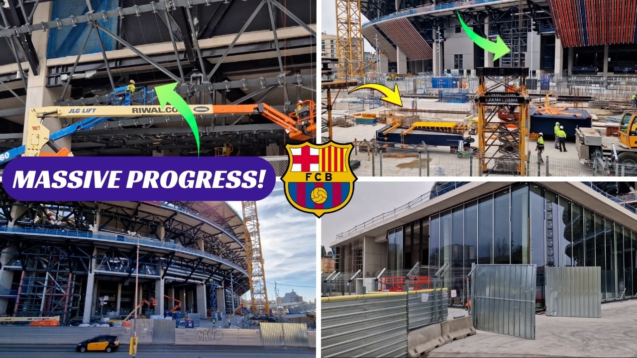 Tension Cables Installed & Seating Prep Begins at Camp Nou | Full Construction Update