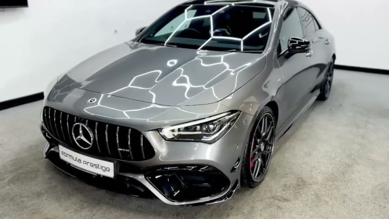 2021 Mercedes CLA 45 AMG S PLUS WITH PREMIUM PLUS PACK AND NIGHT PACK FINISHED IN MOUNTAIN GREY