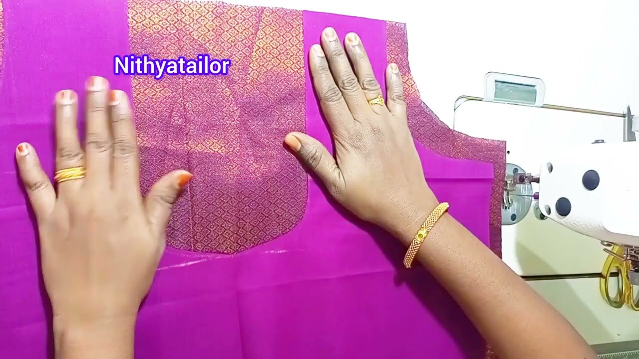 Blouse neck design and sleeve design cutting and stitching #blousedesign @nithyatailor