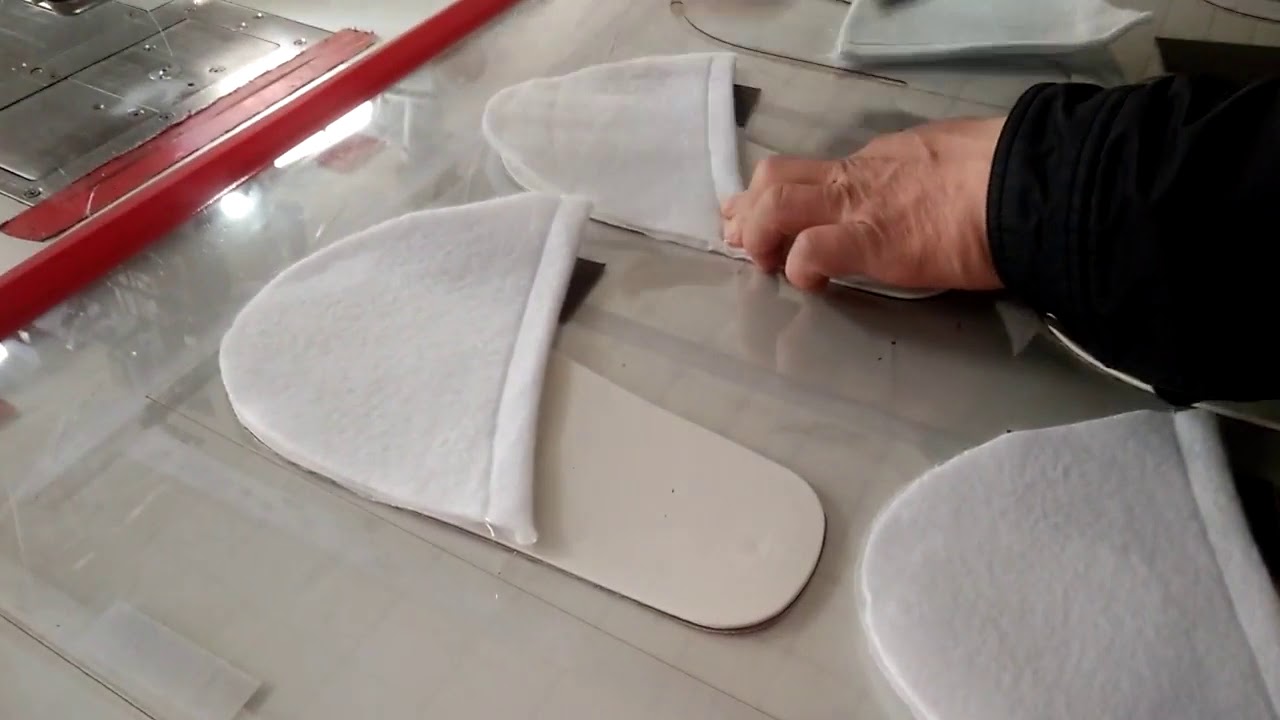 How to make  Disposable Slippers by Richpeace Auto Sewing Machine 1