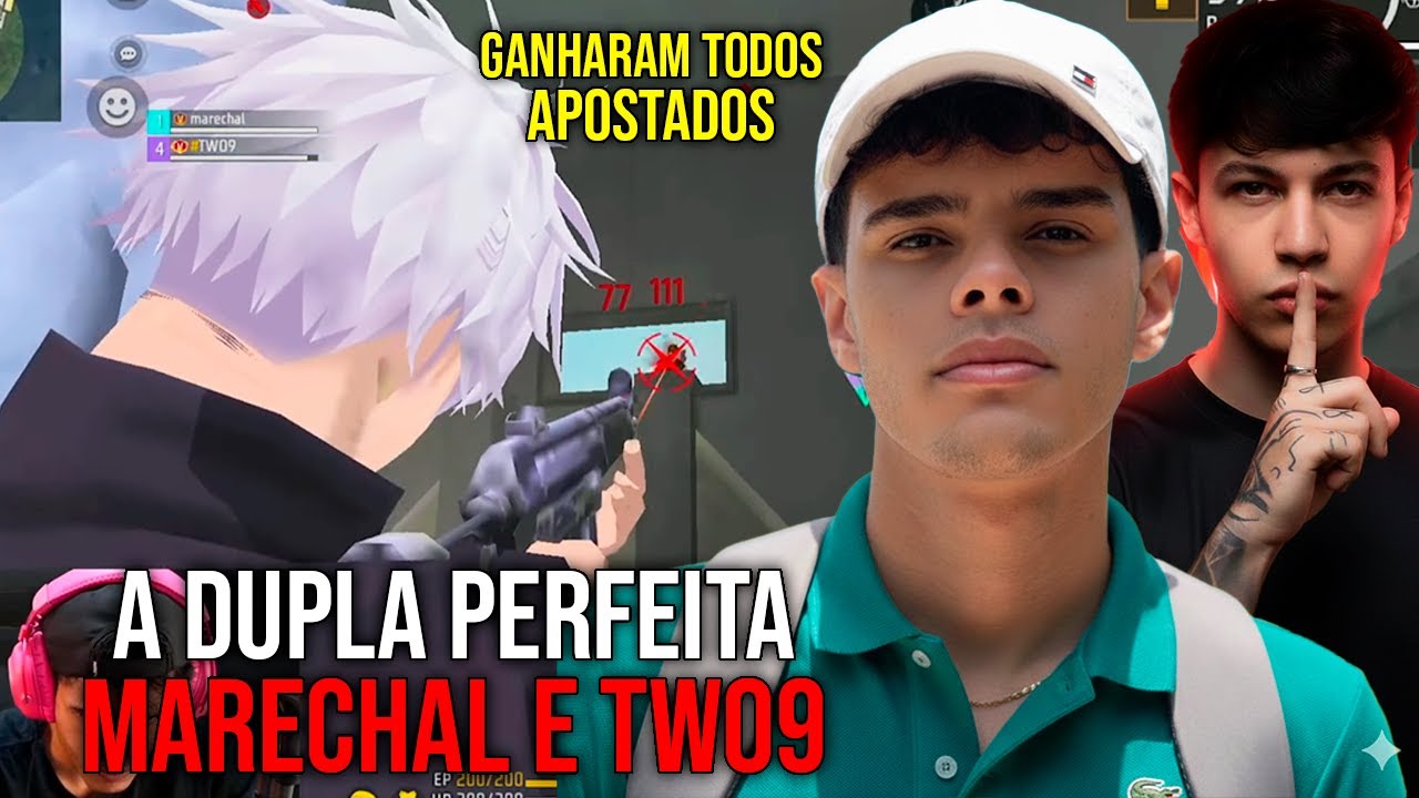 A DUPLA PERFEITA MARECHAL E TWO9 GANHANDO TODAS AS PARTIDA NO APOSTADO! FREE FIRE