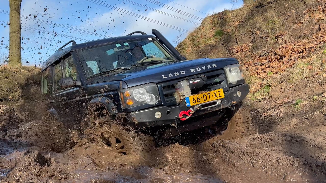 Land Rover Discovery 2 V8 on 35 inch tires - Deep mud - Gigglepin GP100