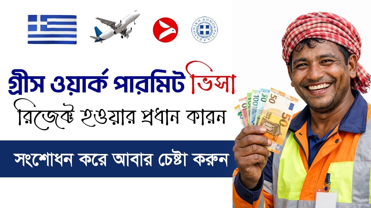 গ্রিস ওয়ার্ক পারমিট ভিসা রিজেকশনের আসল কারণ ! কেন ৫ নম্বর কারণে ভিসা বাতিল হচ্ছে Greece Visa ?