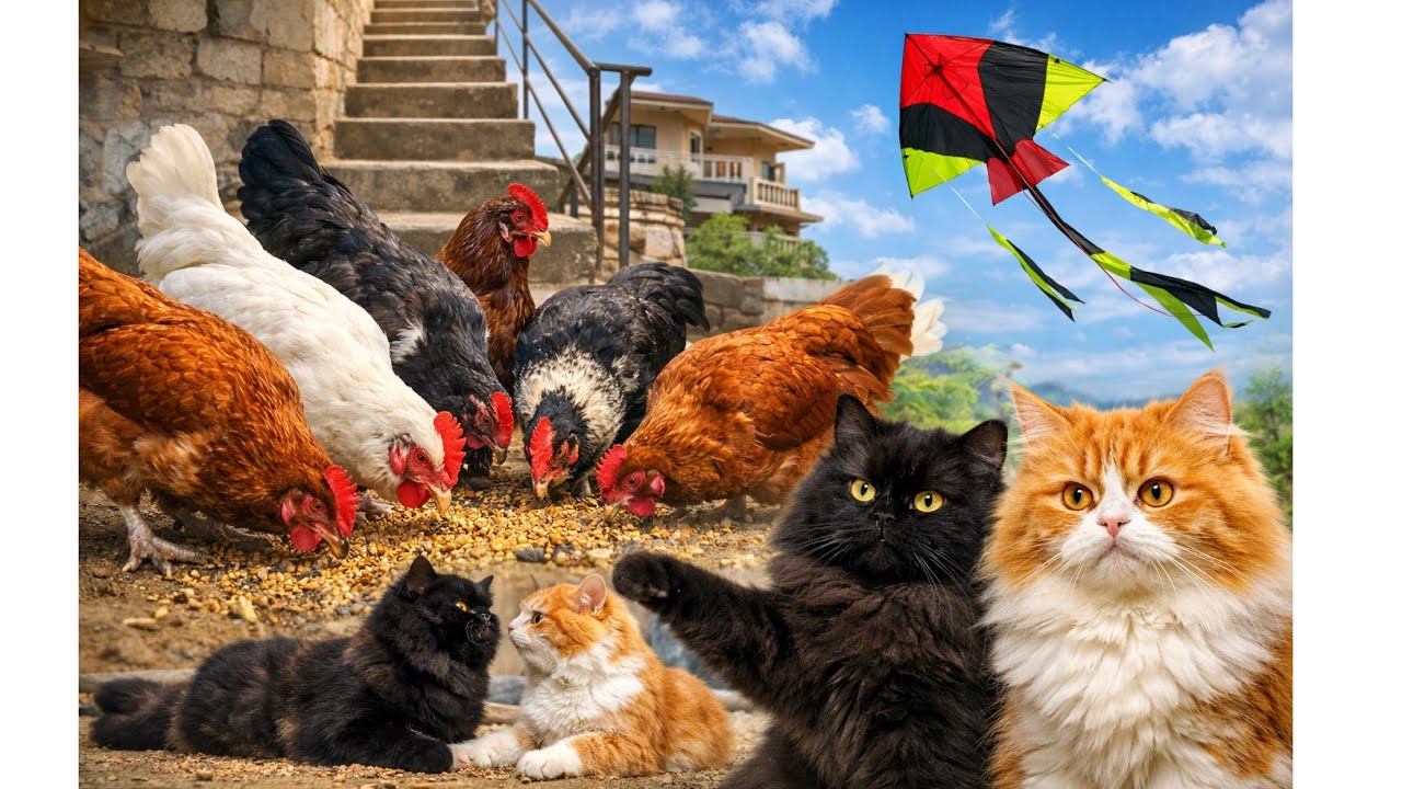 Daily Vlog: Playtime with Cats & Backyard Chickens | #murgi&meow #catlovers ❤️😍