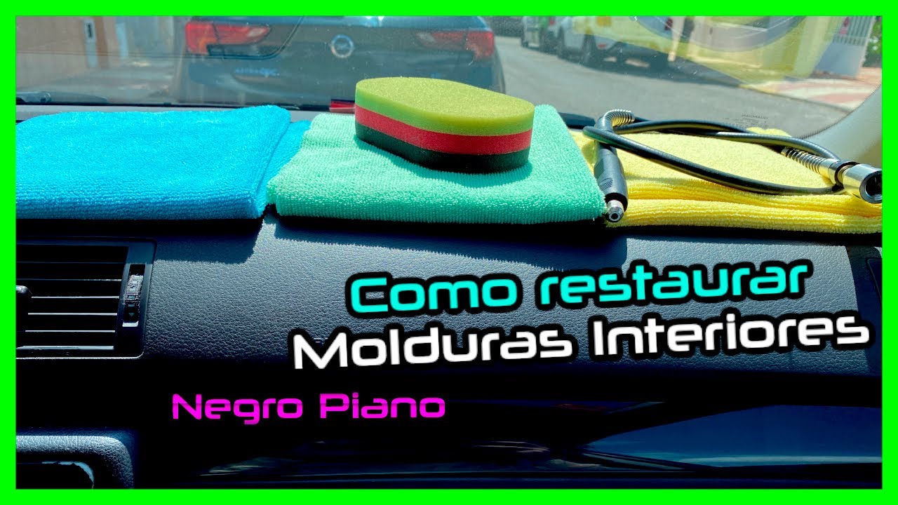 Como RESTAURAR las molduras NEGRO PIANO interiores del COCHE 🚙