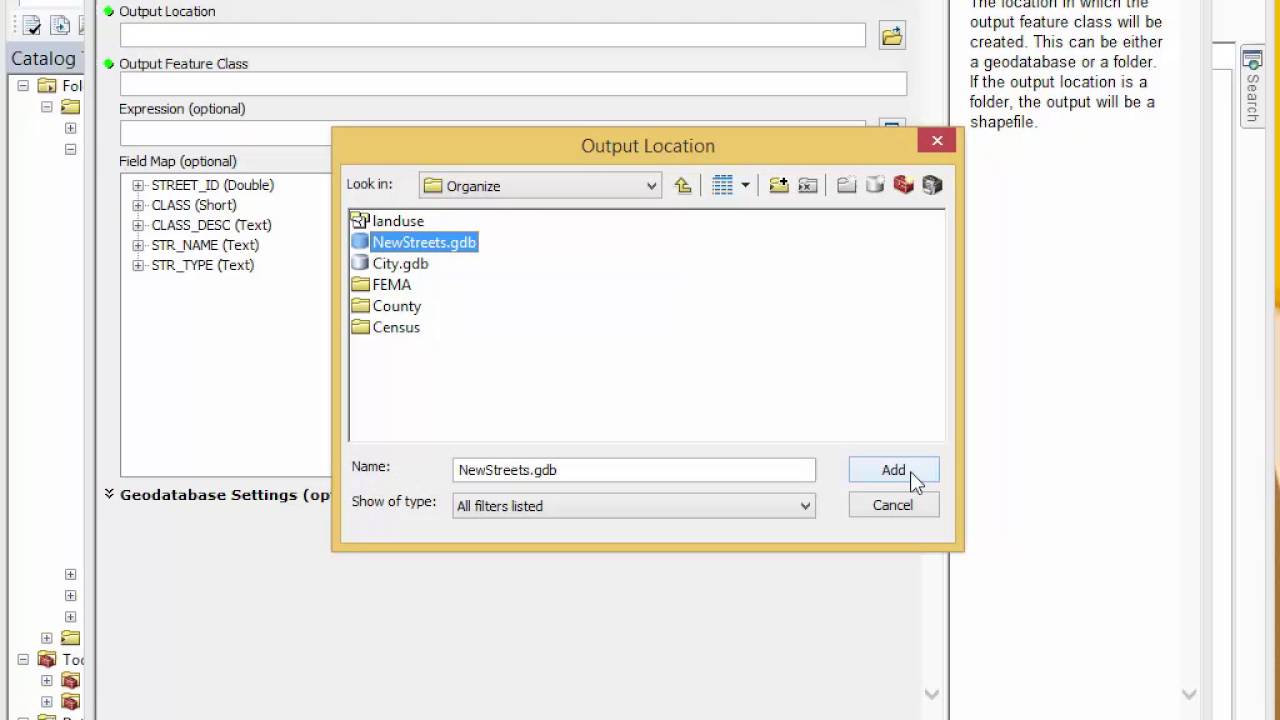 QuickDemo: Converting Shapefiles to Geodatabase Feature Class in ArcCatalog