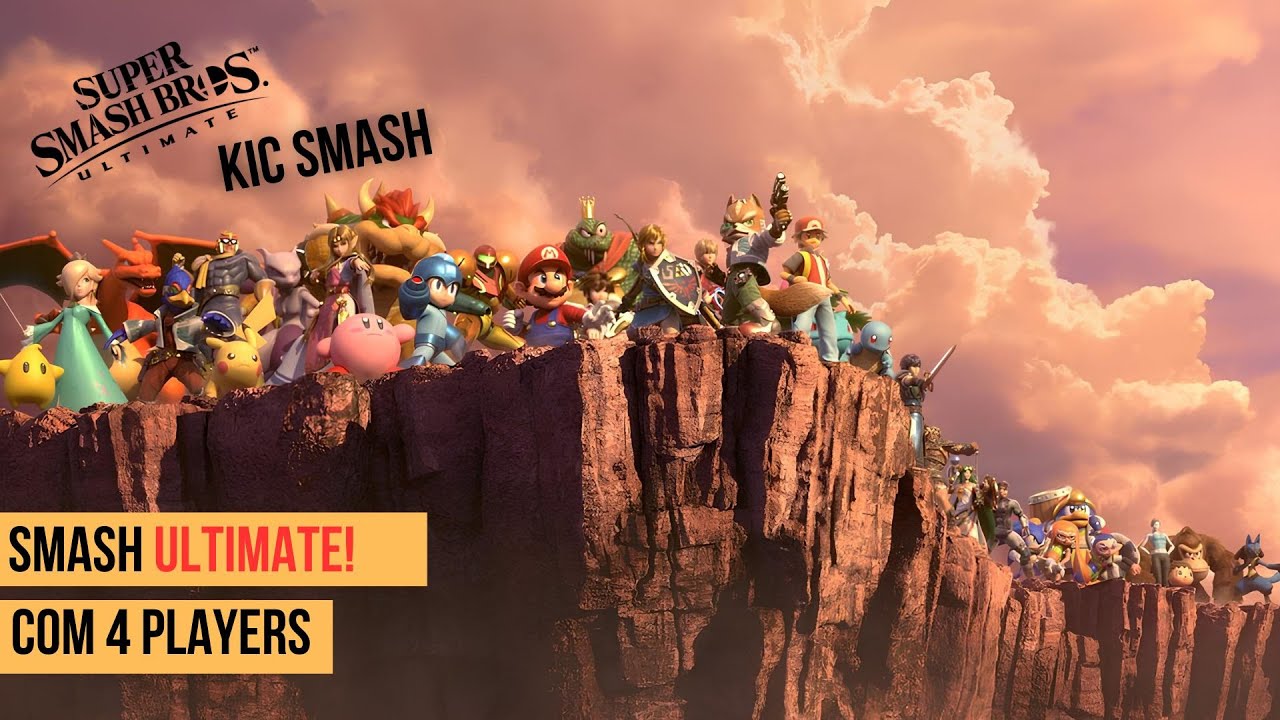 Gameplay só na Loucura com 4 players! - Smash Ultimate[01]