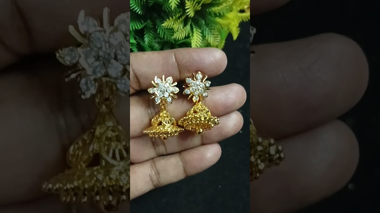 Beautiful impon stud micro gold plated jimiki available contact my whatsapp number 9787318720...