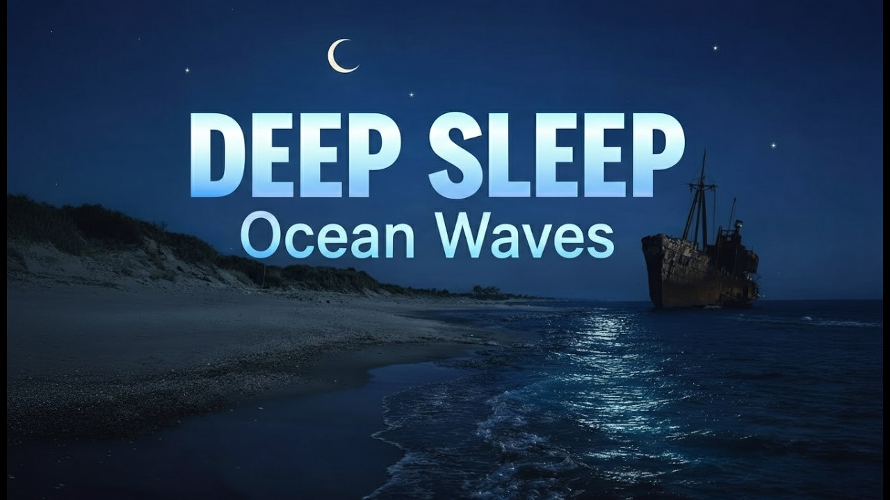 Deep Sleep Ocean Waves 🌙 Calming Sea Sounds for Insomnia, Stress Relief & Relaxation (No Music)
