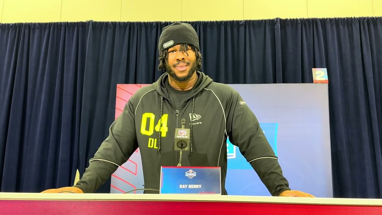 Jaguars Prospect and Michigan Defensive Lineman Rayshaun Benny Meets the Media at the NFL Combine