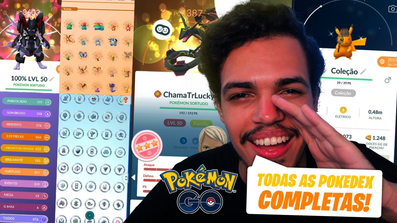 ESSA CONTA É A MAIS RARA/COMPLETA DO POKÉMON GO -TODOS OS SHINIES, POKEDEX SORTUDA E COLEÇÕES RARAS!