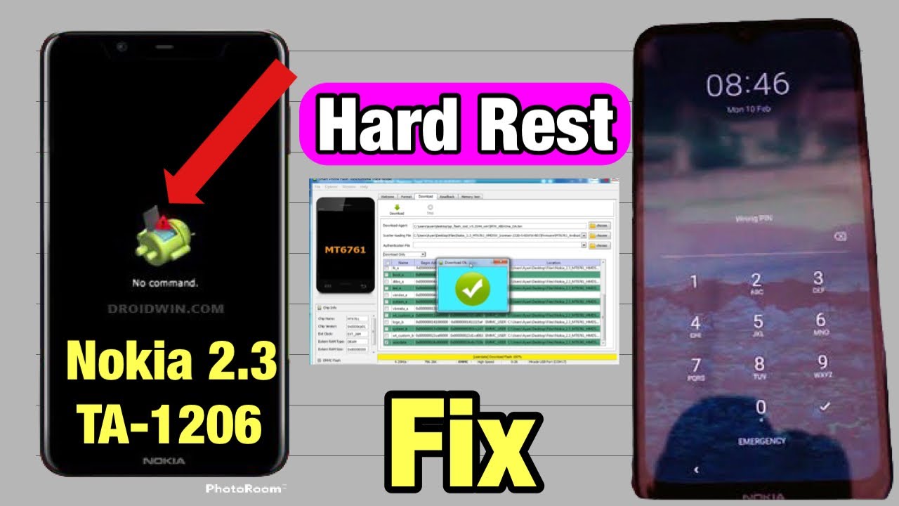 Nokia 2.3 hard reset no command Fix | TA-1206 Lock Reset Sp flash tool |