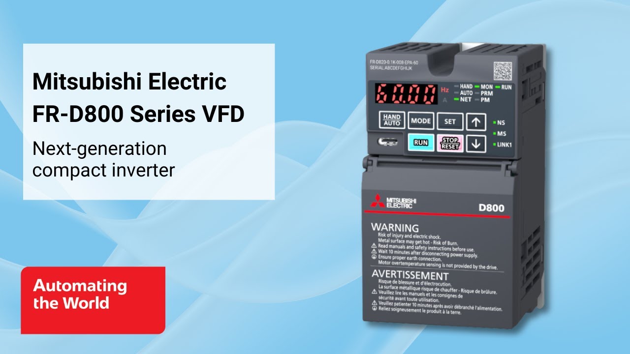 Mitsubishi Electric FR-D800 VFD Overview