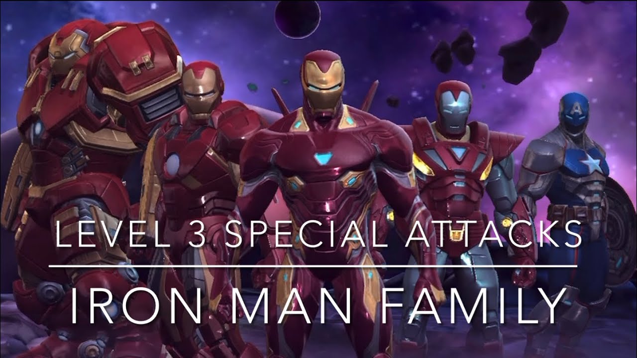 All Iron Man Family Level 3 Special Attacks Marvel&rsquo;s Contest Of Champions (2022 Roster)