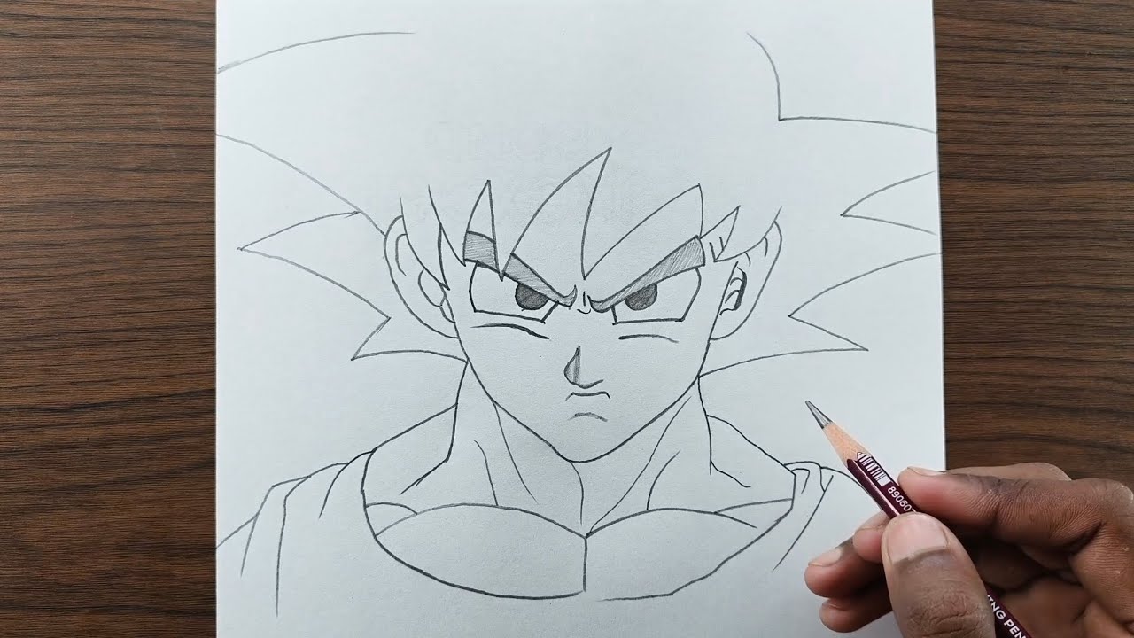 Goku Drawing Tutorial 🔥 | Easy Dragon Ball Anime Art Step by Step for Beginners and Anime Lovers