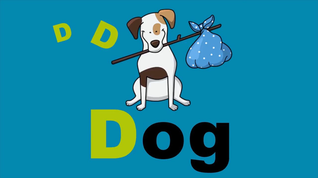 Phonics Song | D for Dog - Where is this dog going?  Kidzstation
