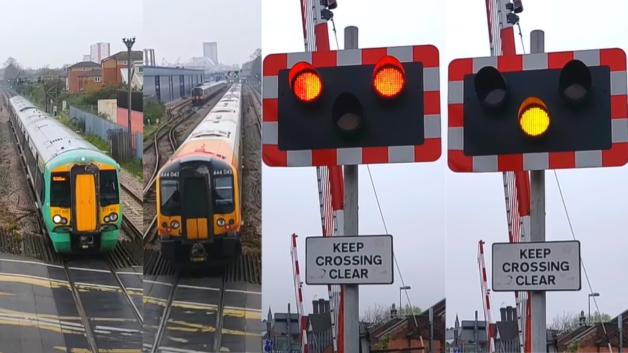 Two Consecutive Closures with Five Trains at Mount Pleasant Level Crossing, Southampton