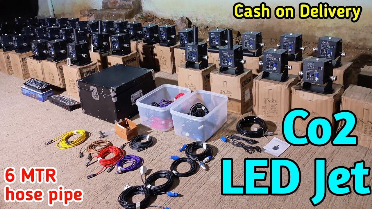 Best Quality Co2 LED Jet Wholesaler, 6 mtr pipe, Co2 Twin Connector🎁, Supply Cable, DMX cable, COD 👌