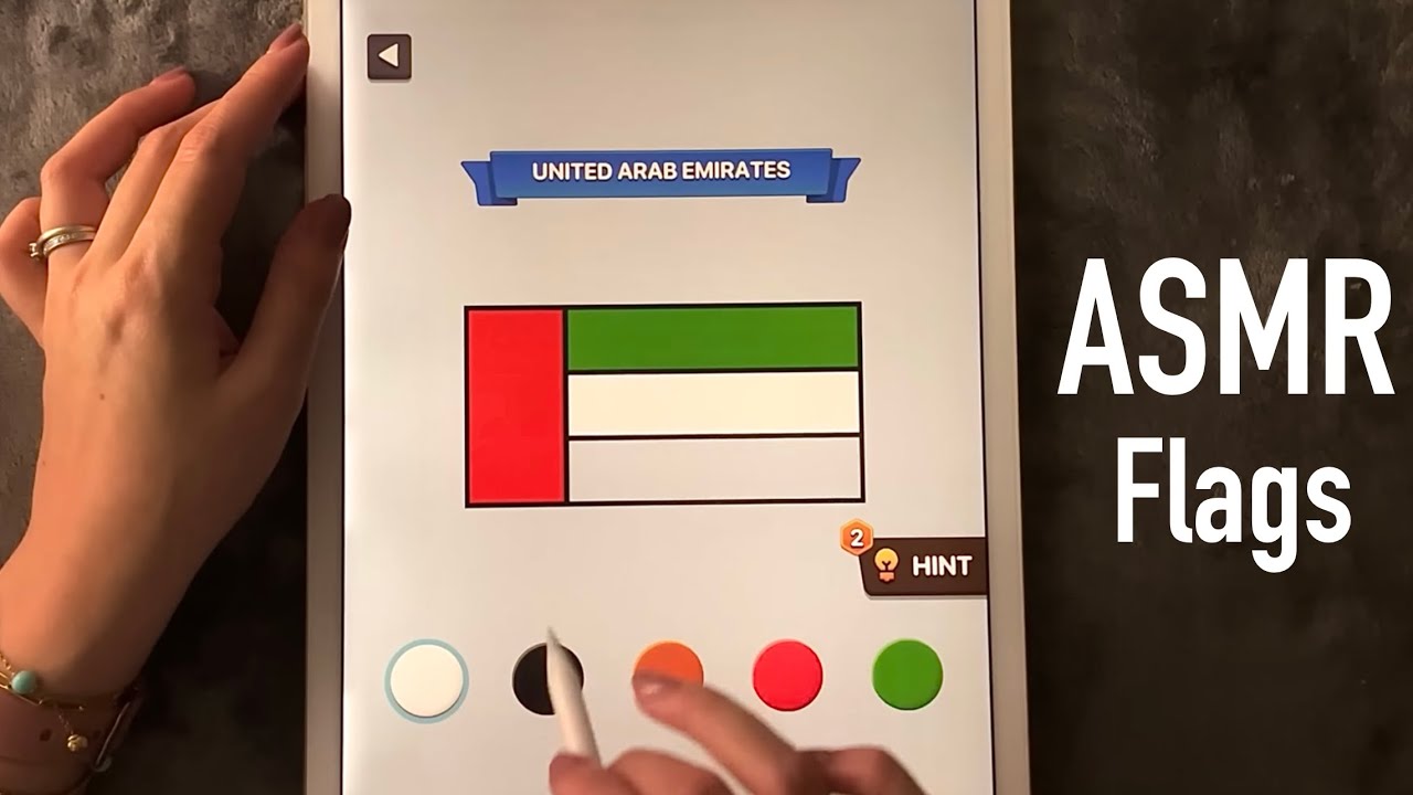 😴 Ipad ASMR - 🏴&zwj;☠️Painting Flags (4) - Upclose Whispers / Mouth Sounds