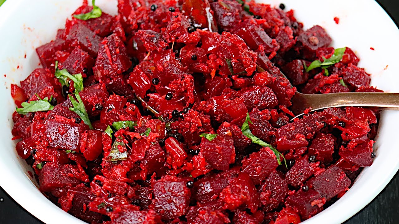 ஹோட்டல் சுவையை மிஞ்சும் பீட்ரூட் பொரியல் செய்வது எப்படி | Beetroot Poriyal Recipe in Tamil/side dish