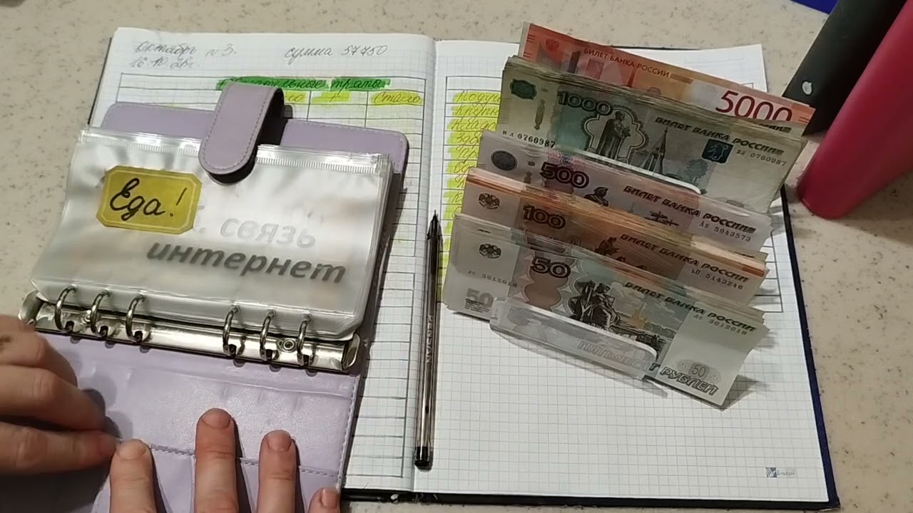 Октябрь 2025г. чек №3 Распределение по конвертам, распределяю 57750💰💸💌