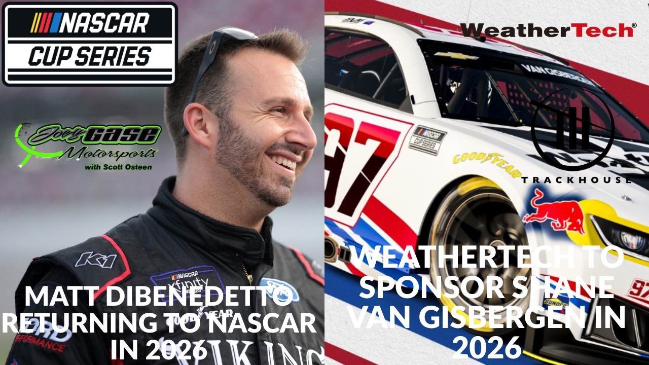 Мэтт ДиБенедетто вернется в NASCAR в 2026 году | Компания WeatherTech станет спонсором Шейна Ван ...