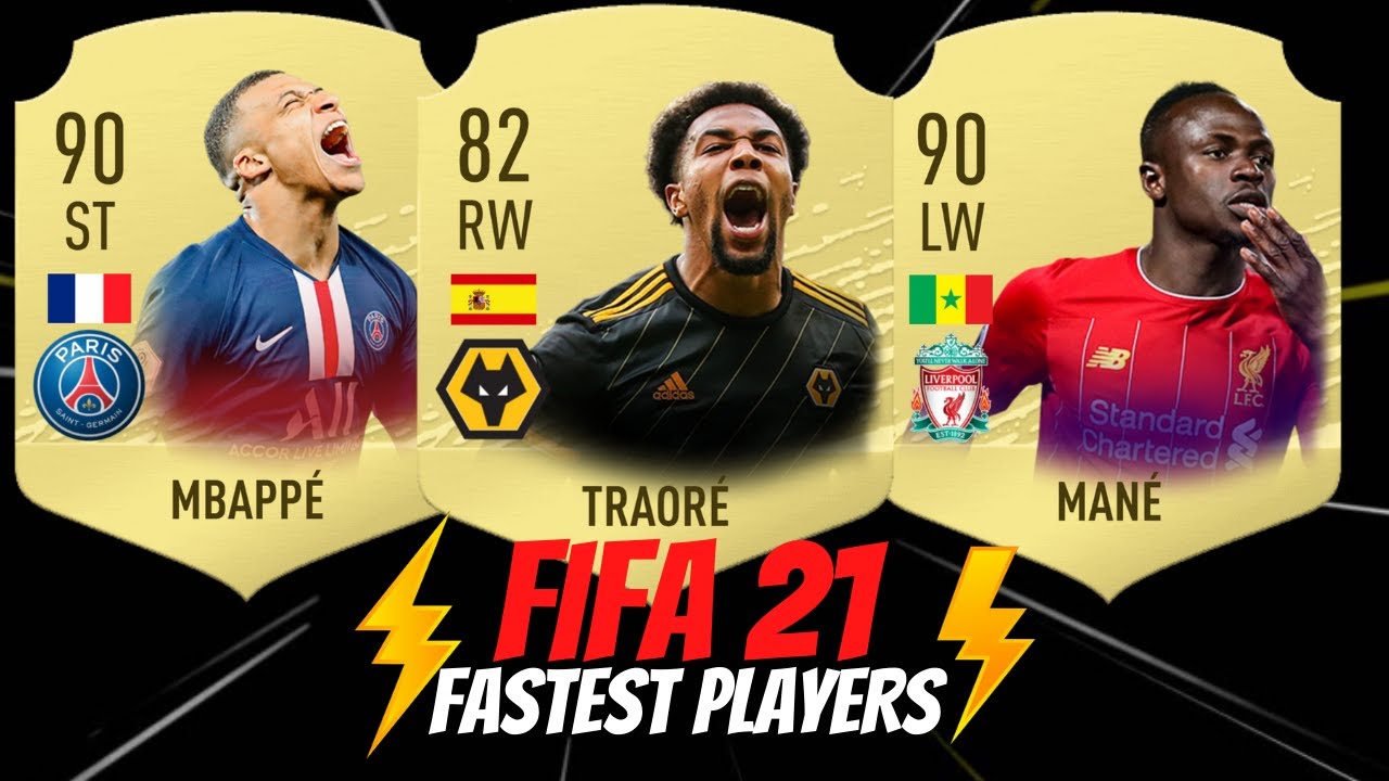 FIFA 21│TOP 30 FASTEST PLAYERS ⚡⚡│ , MBAPPE, MANE,STERLING, DOUGLAS COSTA, TRAORE (prediction)