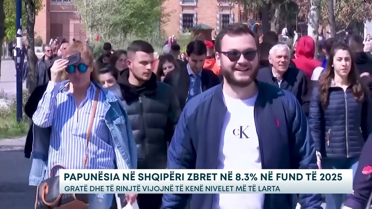 Papunësia në Shqipëri zbret në 8.3% në fund të 2025