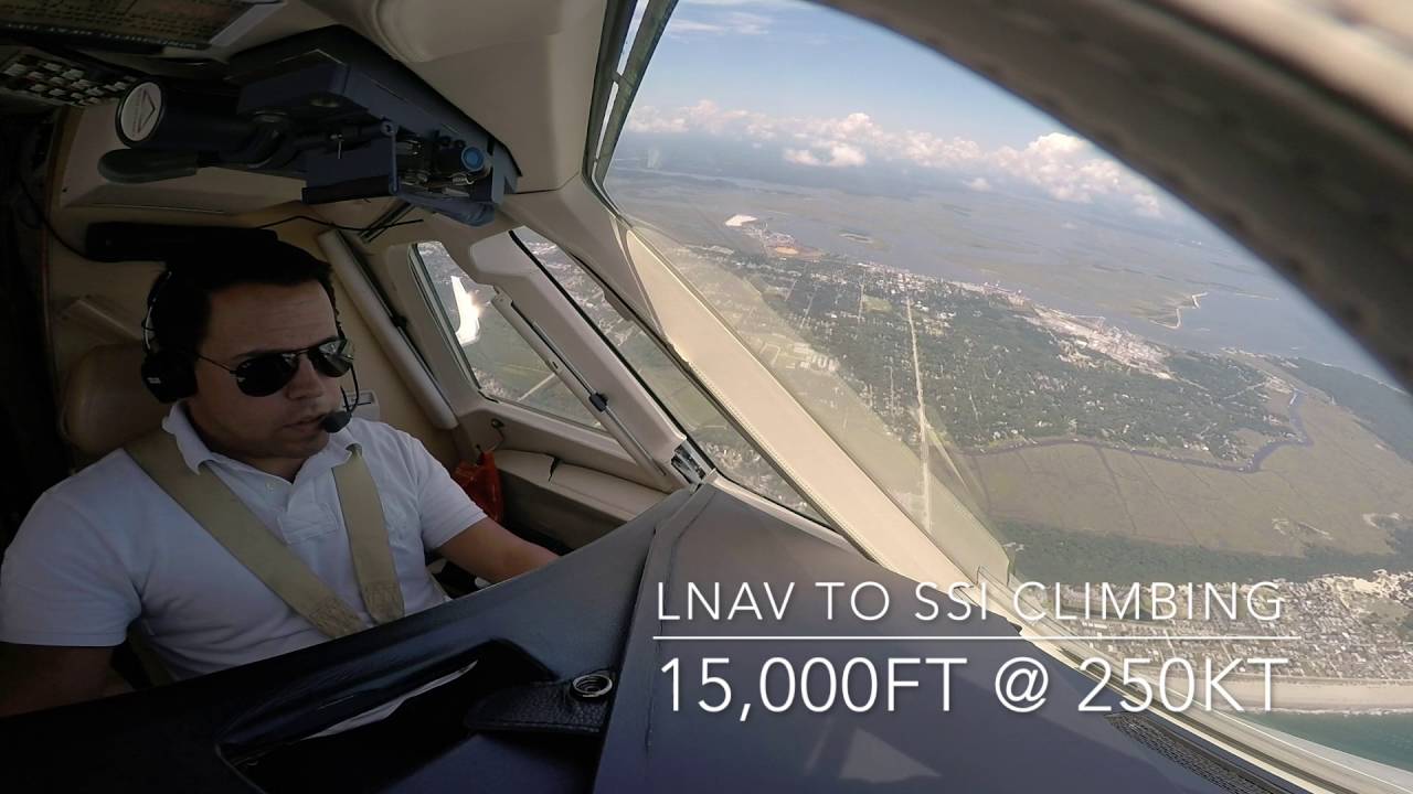 Falcon 900LX Cockpit view - Jacksonville to Teterboro