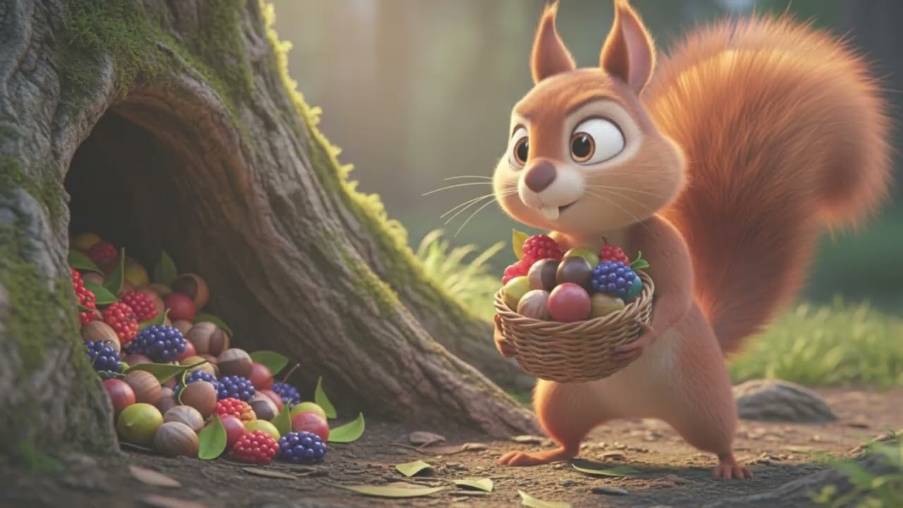 Oh No! Squirrel Lost His Nuts 🐿️ | Cozy Story for Kids (Bedtime & Learning)
