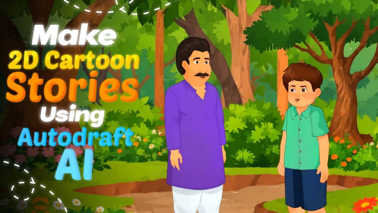 Make 2D Cartoon Stories using Autodraft AI | Best AI Tool For 2D Animation Ever 😃