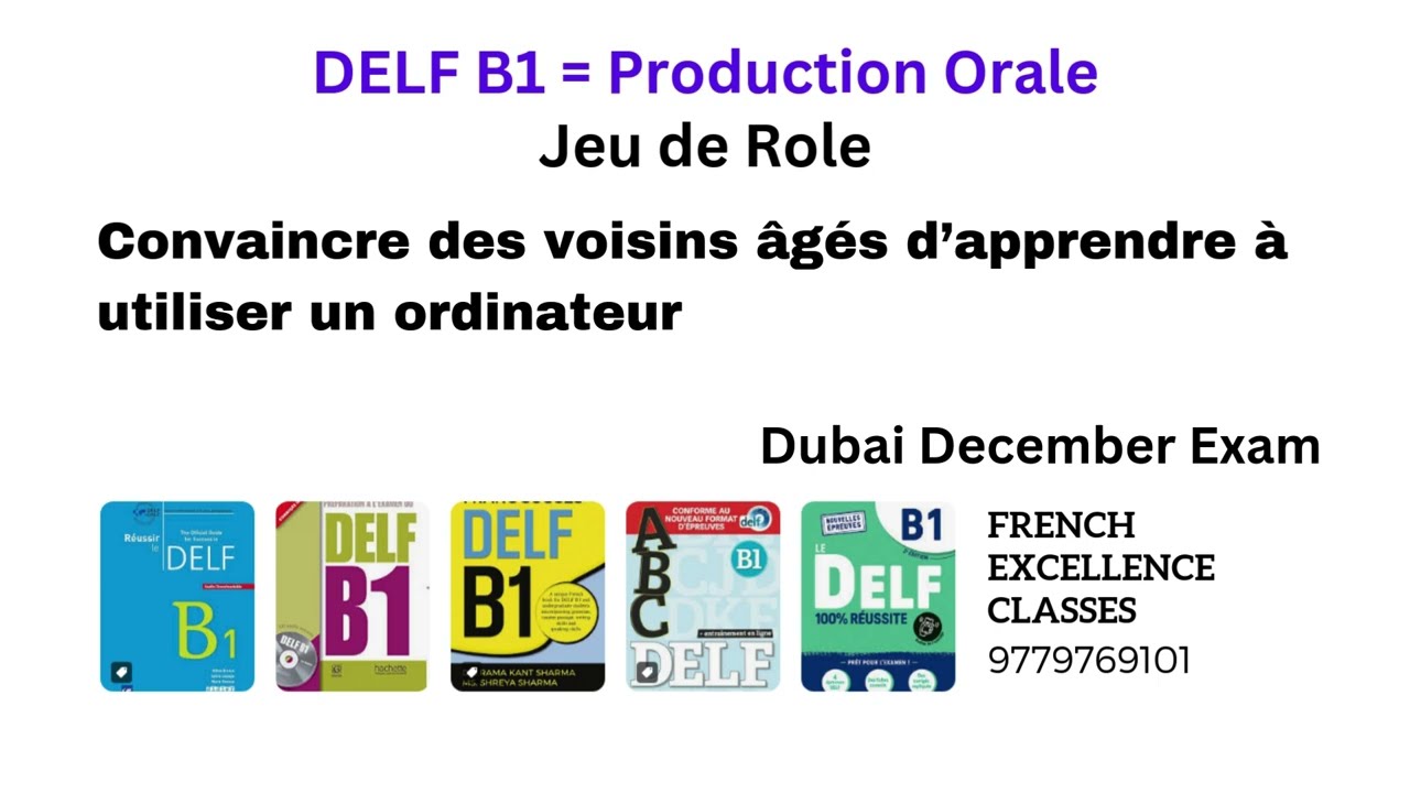 DELF B1 Production Orale Jeu de Rôle, #delfexam #delfb1 #frenchspeaking #frenchspeaking