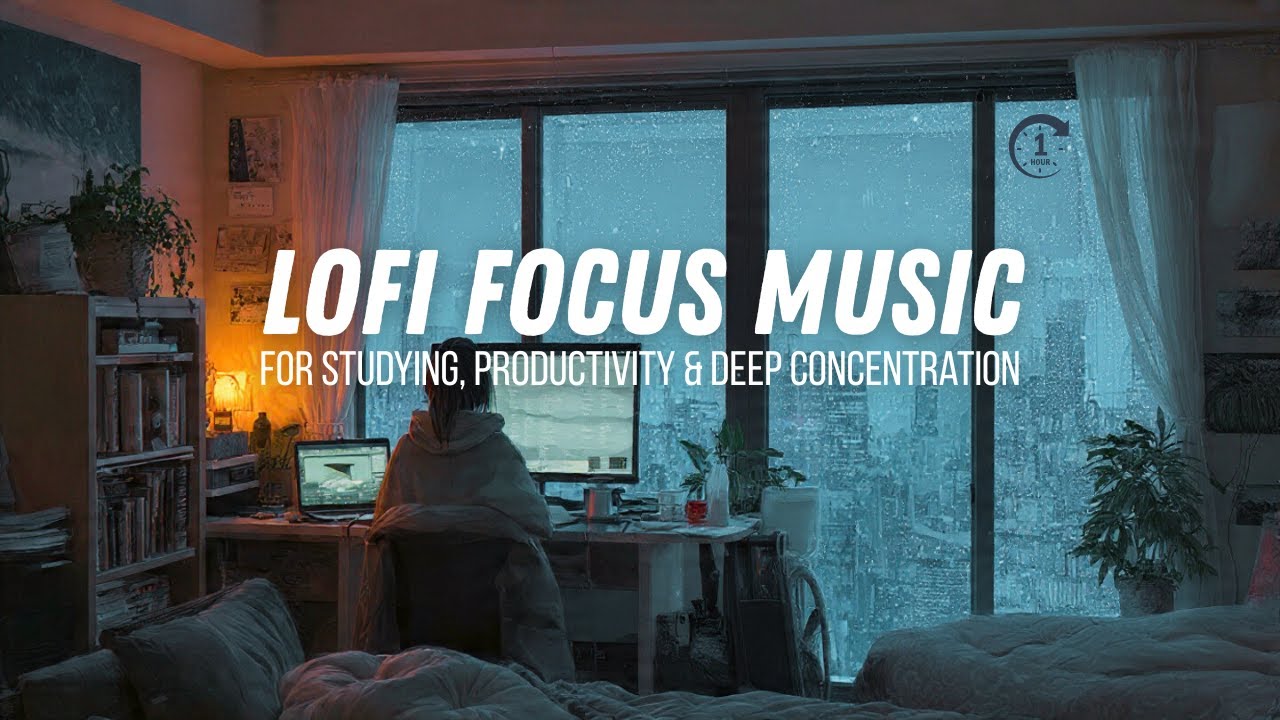 1 Hour Lofi Style Focus Music for Study, Work & Deep Concentration